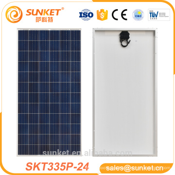 Painel solar poli da eficiência elevada 335W para o sistema do picovolt da Fora-grade com ISO, TUV, CE